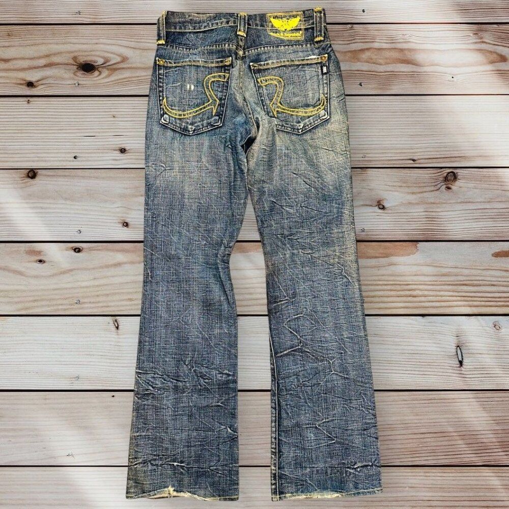 N4 Vintage Y2K Rock Republic USA Flare Jeans Size 29 Made USA Women's